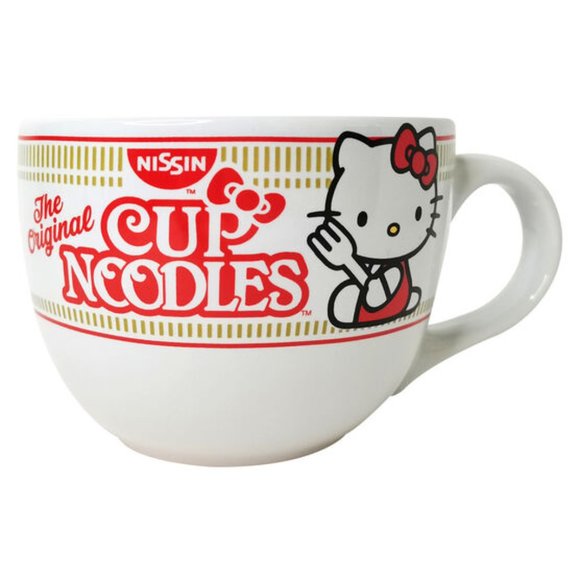 Nissin The Original Cup Noodles 24oz Ceramic Soup Mug - Hello Kitty - Picture 1 of 1